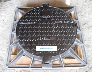 Nắp hố ga gang khung âm 900x900x75