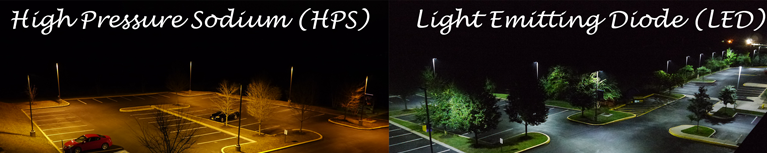 hinh anh cho thay su khac biet cua mau anh sang HPS và LED